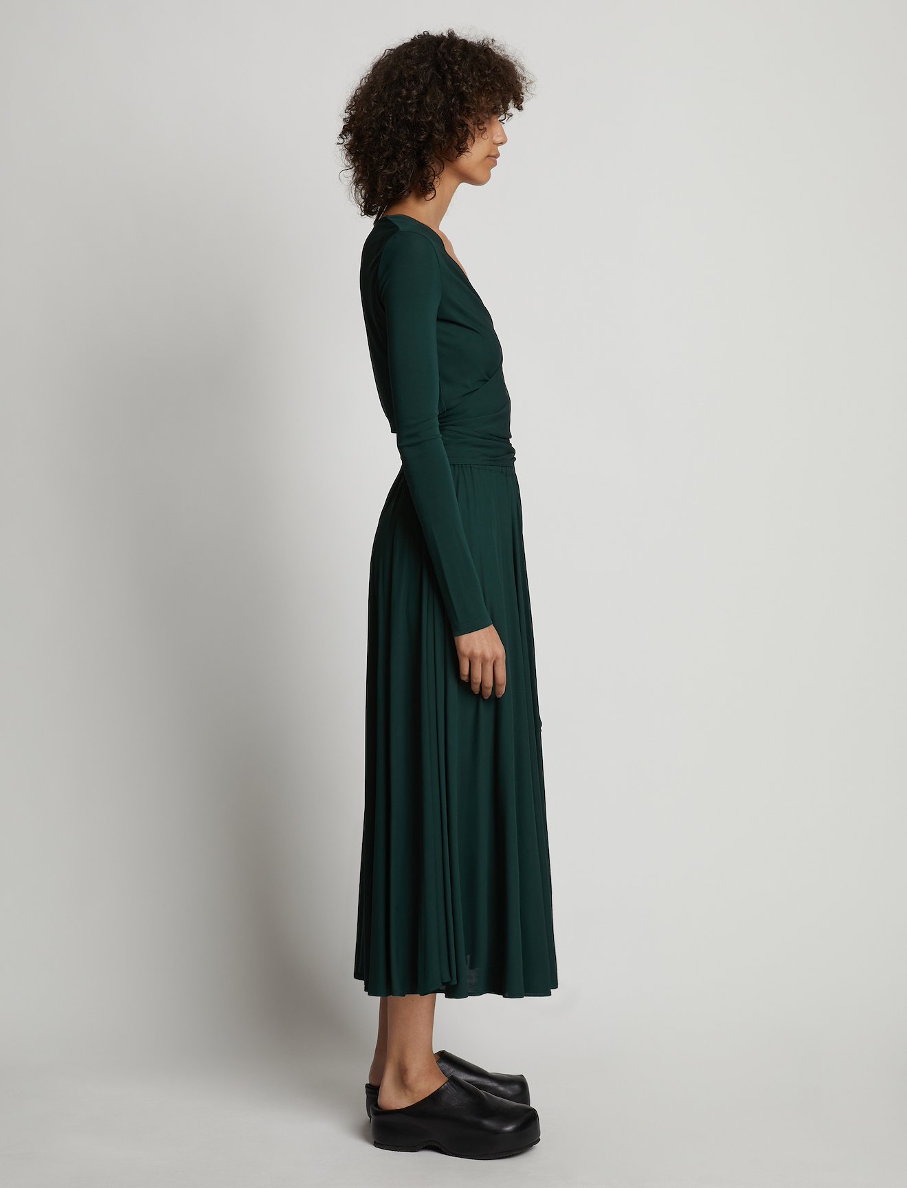 Matte Crepe Wrap Dress #1
