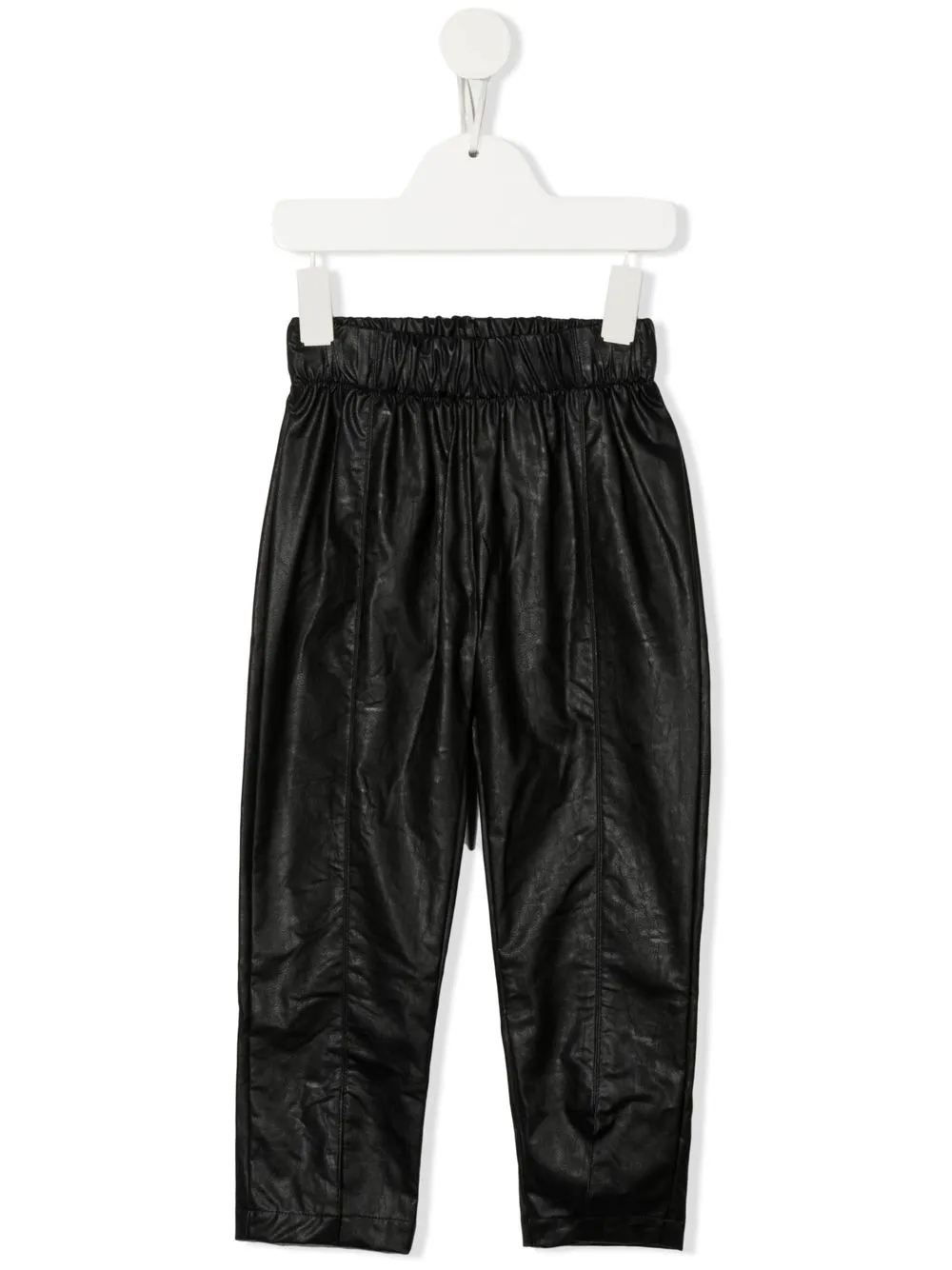 

Mariuccia Milano Kids faux-leather straight-leg trousers - Black