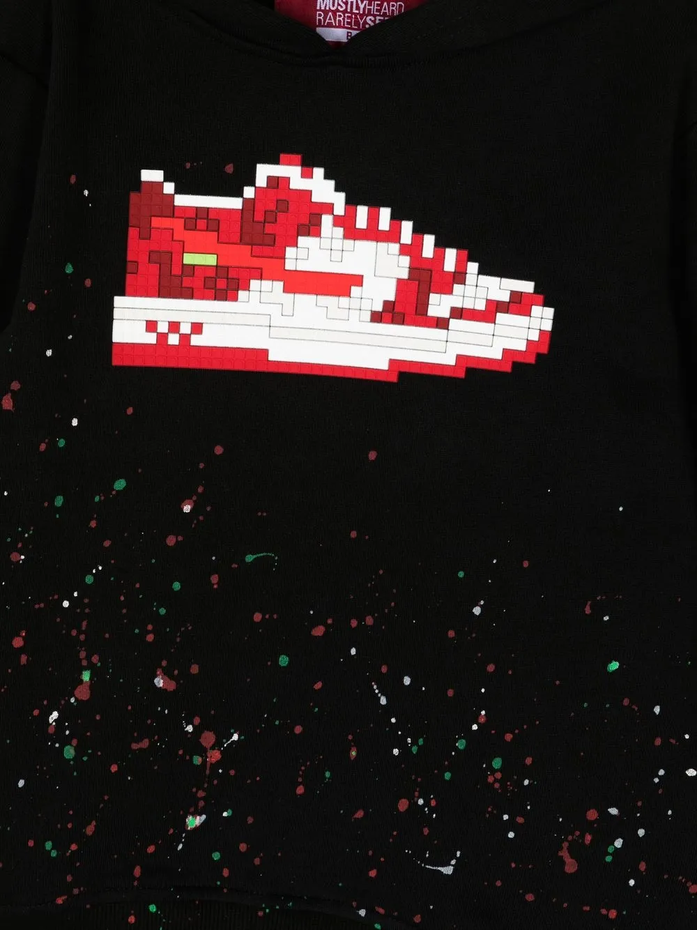 Mostly Heard Rarely Seen 8-bit Sneaker-print Graphic Hoodie In Schwarz
