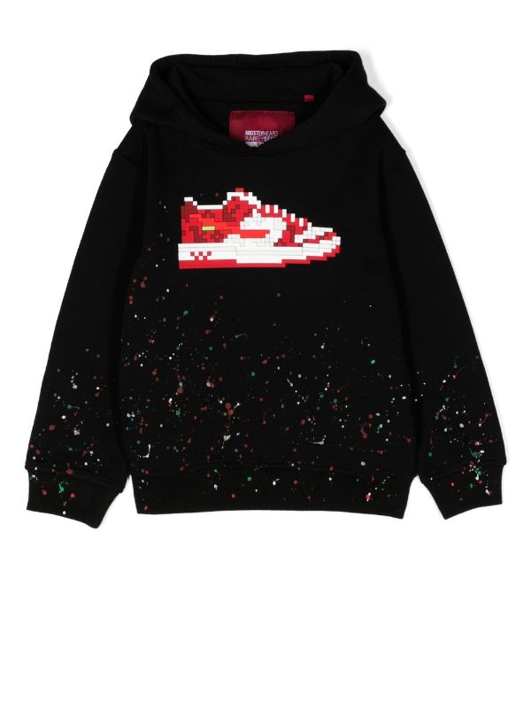 sneaker-print graphic hoodie