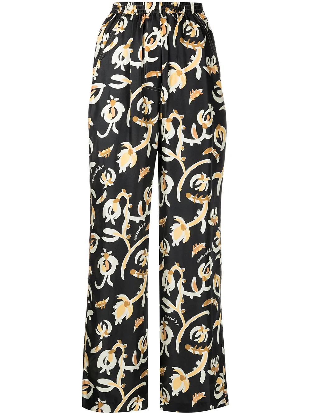 

Nanushka pantalones rectos Millo - Negro