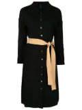 Lygia & Nanny sash-detail jersey shirt dress - Black