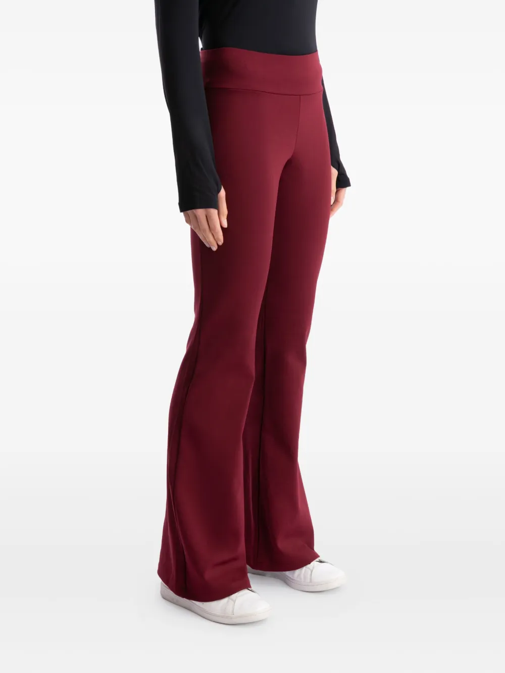 Lygia & Nanny Pocketed Flared Trousers In Burgundy