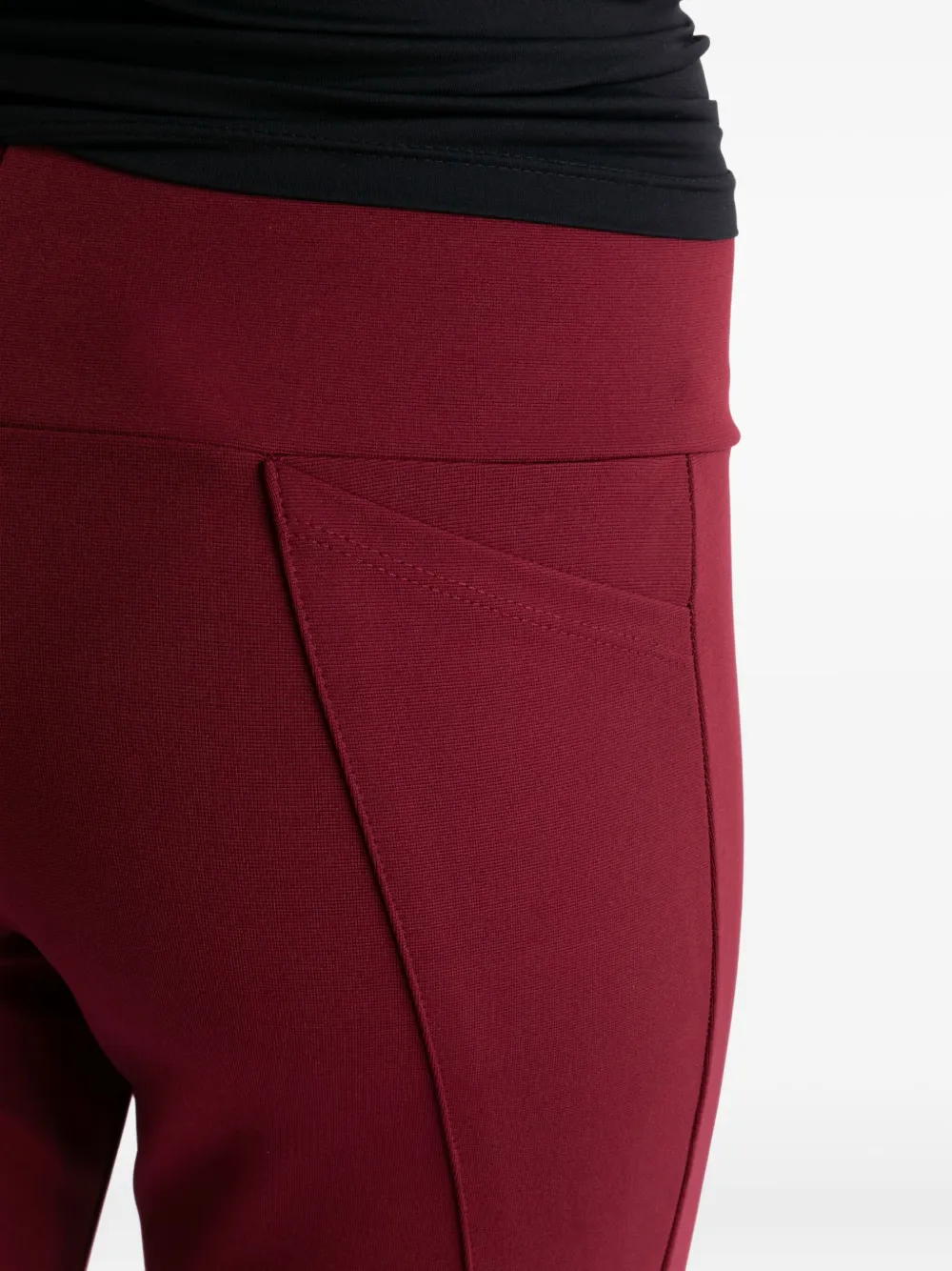 Lygia & Nanny Pocketed Flared Trousers In Burgundy