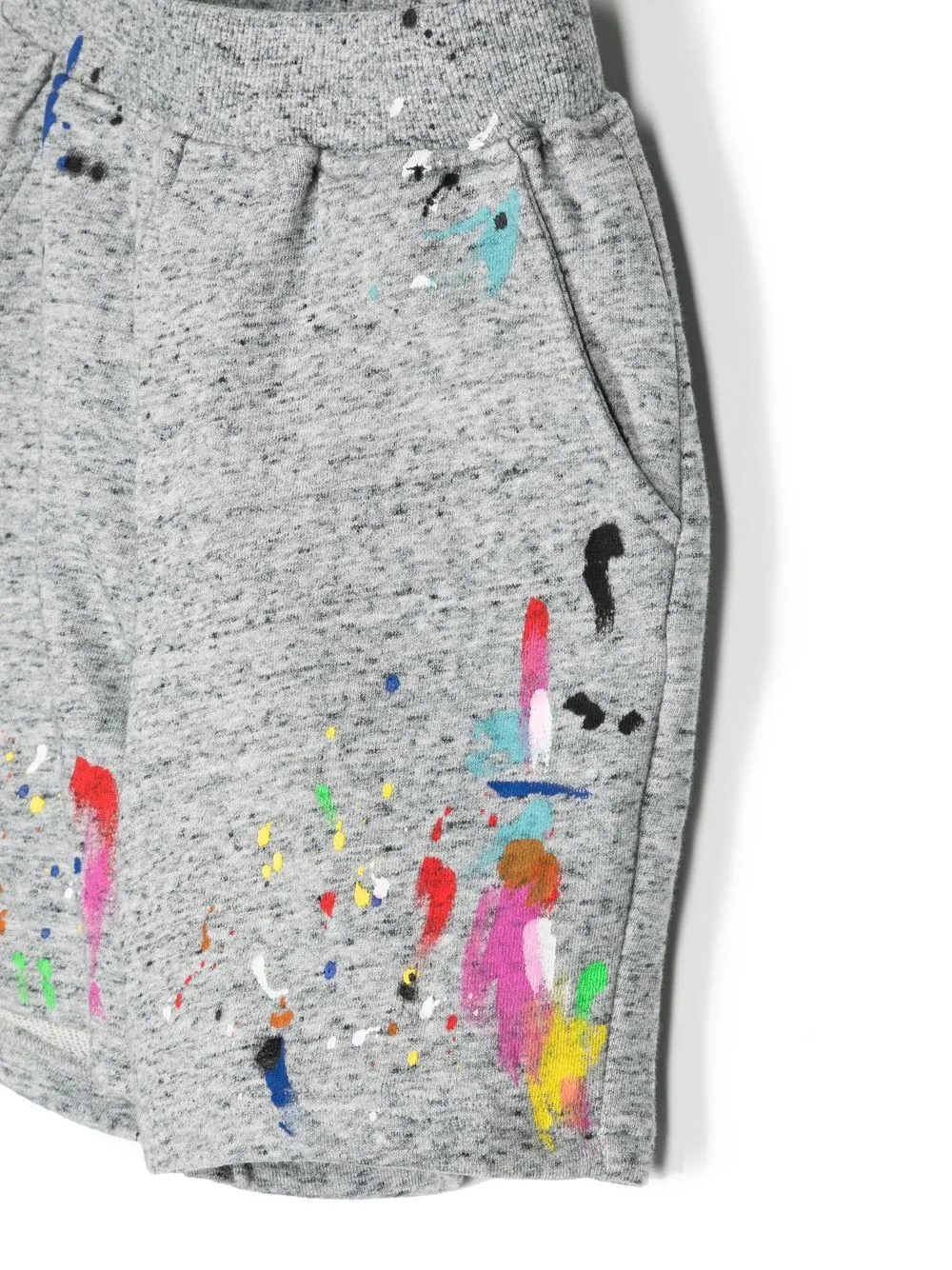 Louis Paint-Splatter Track Shorts