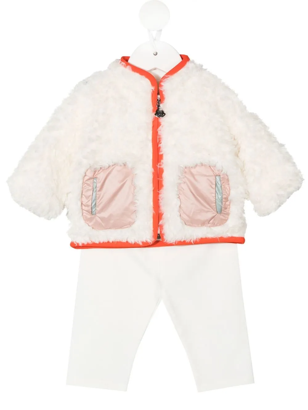 

Moncler Enfant contrast zipped tracksuit set - White