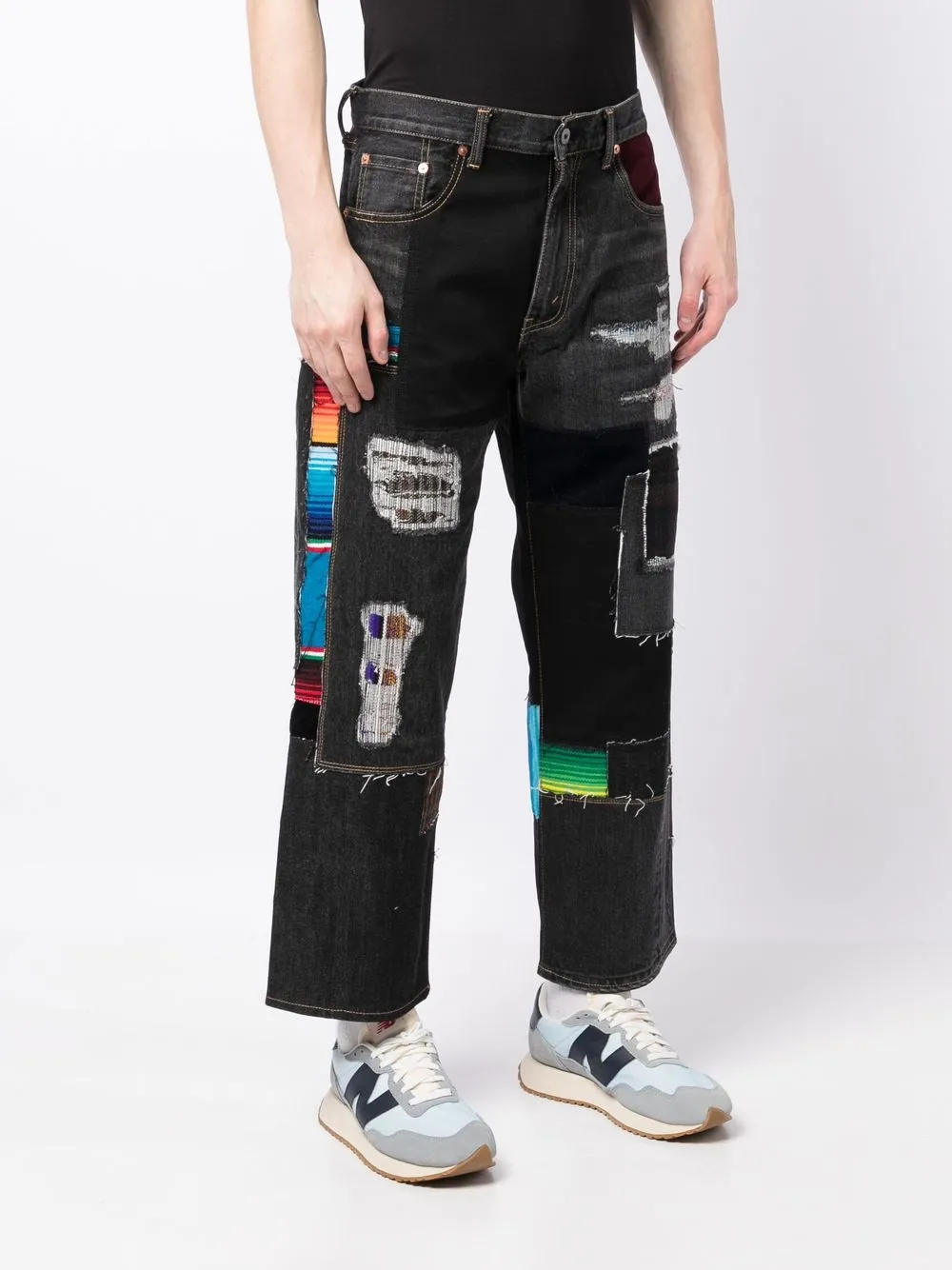 Junya Watanabe MAN Patchwork wide-leg Jeans - Farfetch