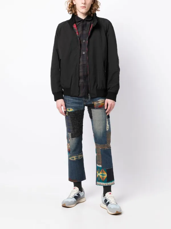 Junya Watanabe MAN Patchwork Cropped straight-leg Jeans - Farfetch