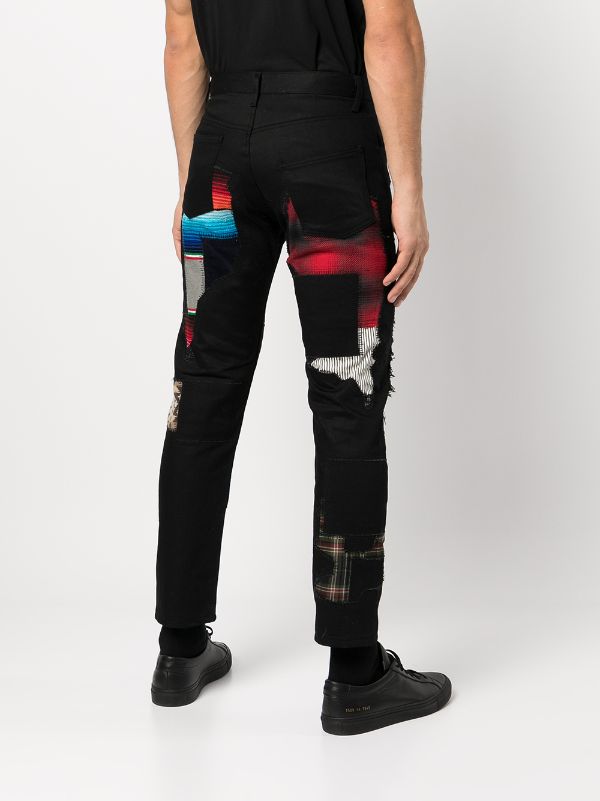 Junya Watanabe MAN patchwork-detail Skinny Trousers - Farfetch