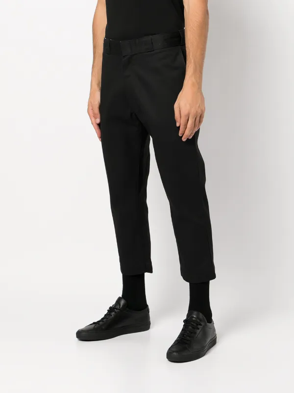 【時間指定不可】 MAN Watanabe Junya クロップド ブラック | テーラードパンツ アイドル