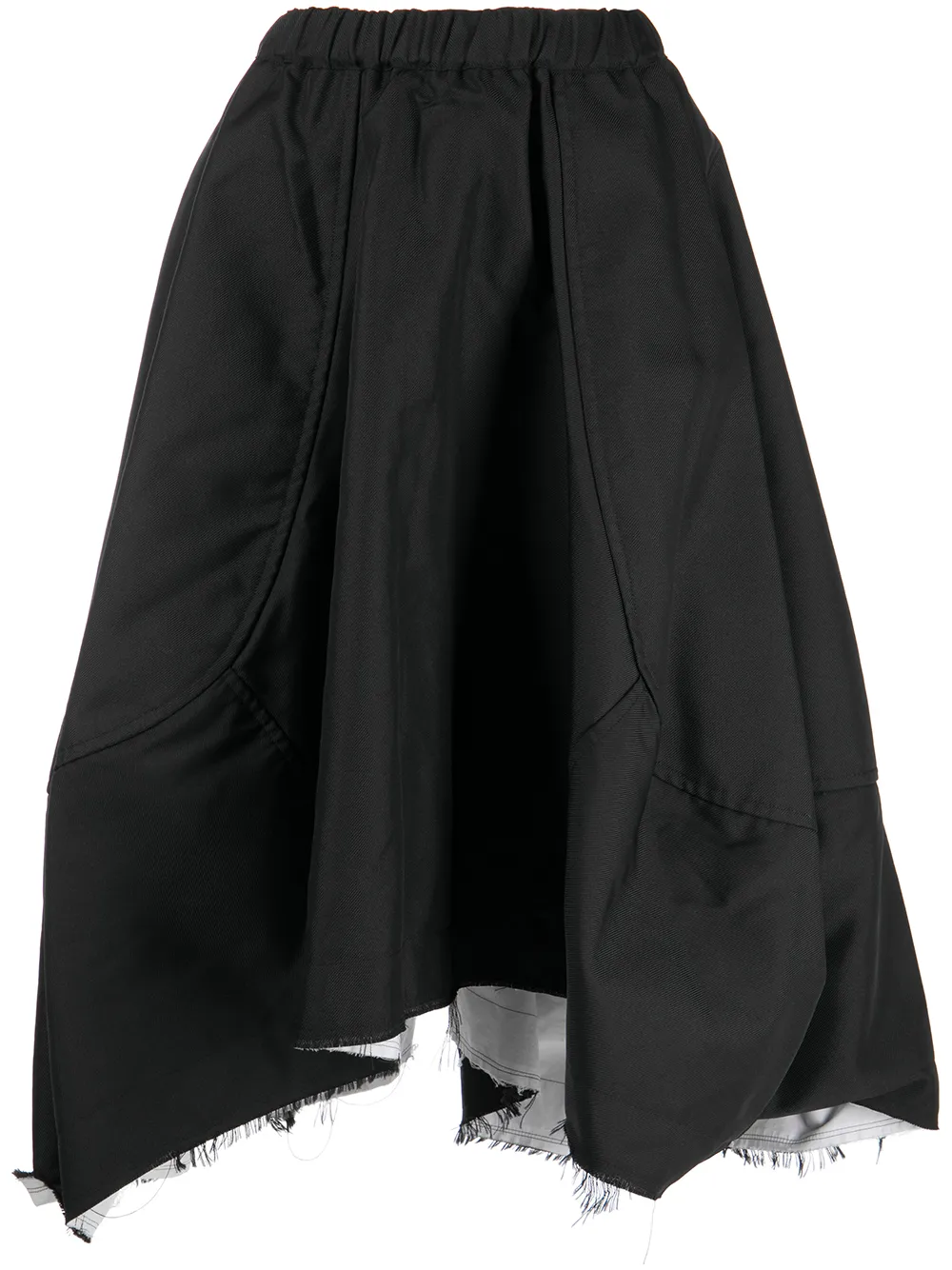 

Comme Des Garçons frayed-hem flared skirt - Black