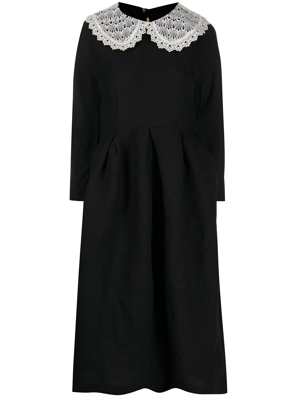 

Comme Des Garçons Comme Des Garçons vestido tubo con cuello de encaje - Negro