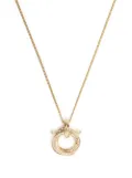 Ferragamo crystal-embellished pendant necklace - Gold