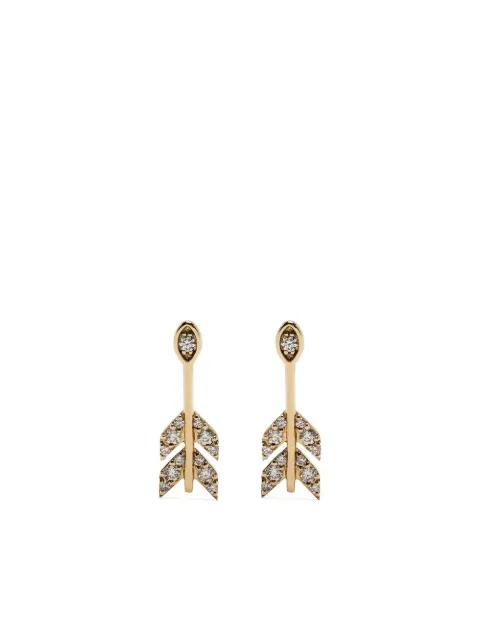 Sydney Evan 14kt yellow gold arrow stud earrings