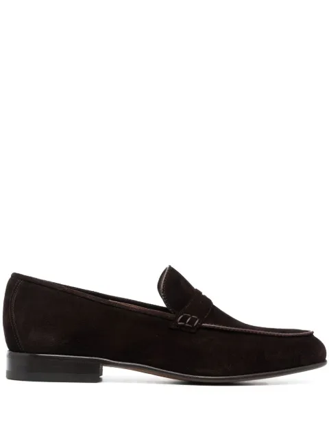 Ferragamo suede penny loafers