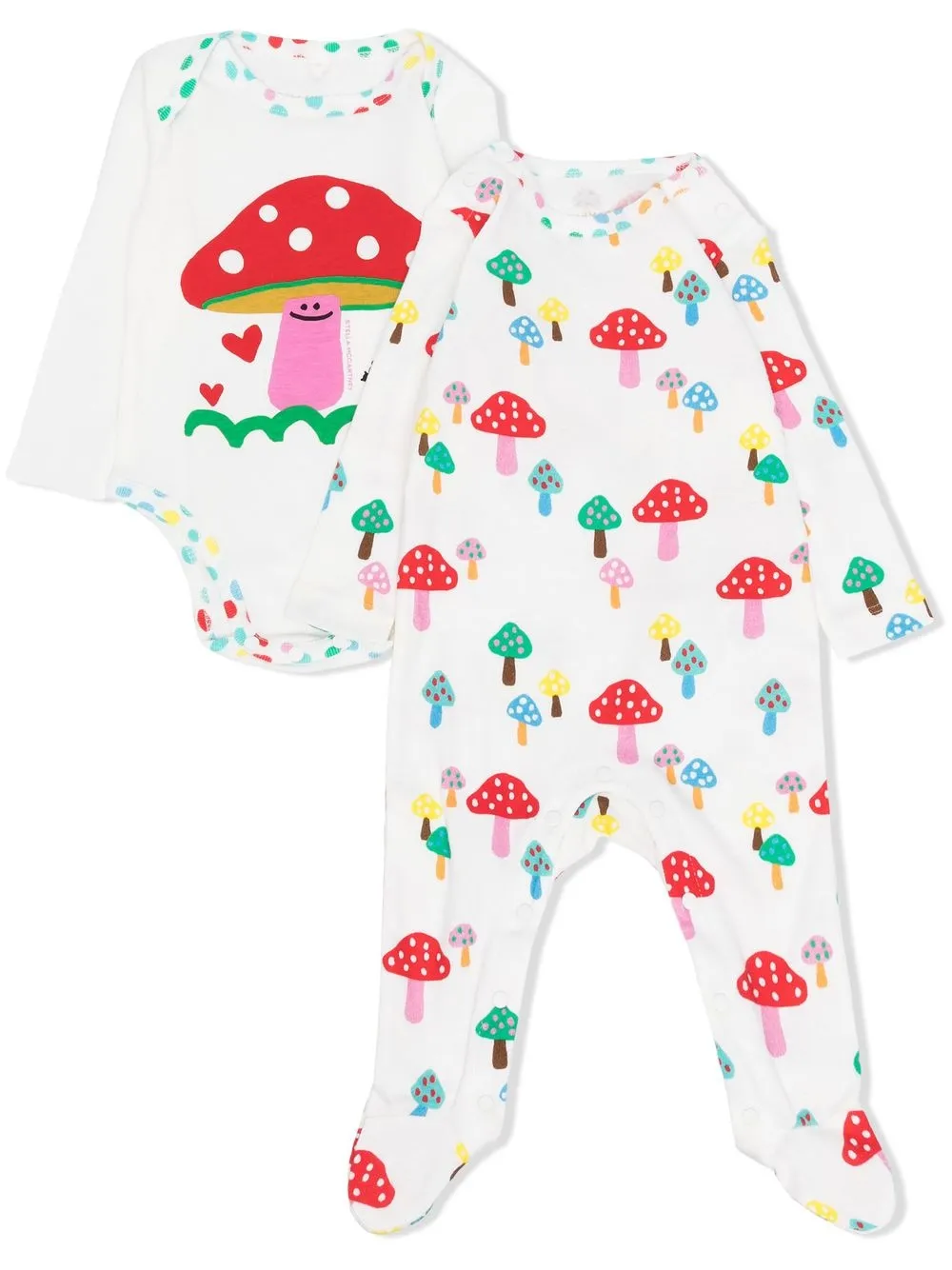 

Stella McCartney Kids body con estampado gráfico - Blanco