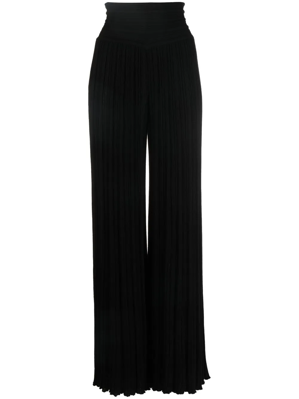 

Antonino Valenti pantalones tejidos con tiro alto - Negro