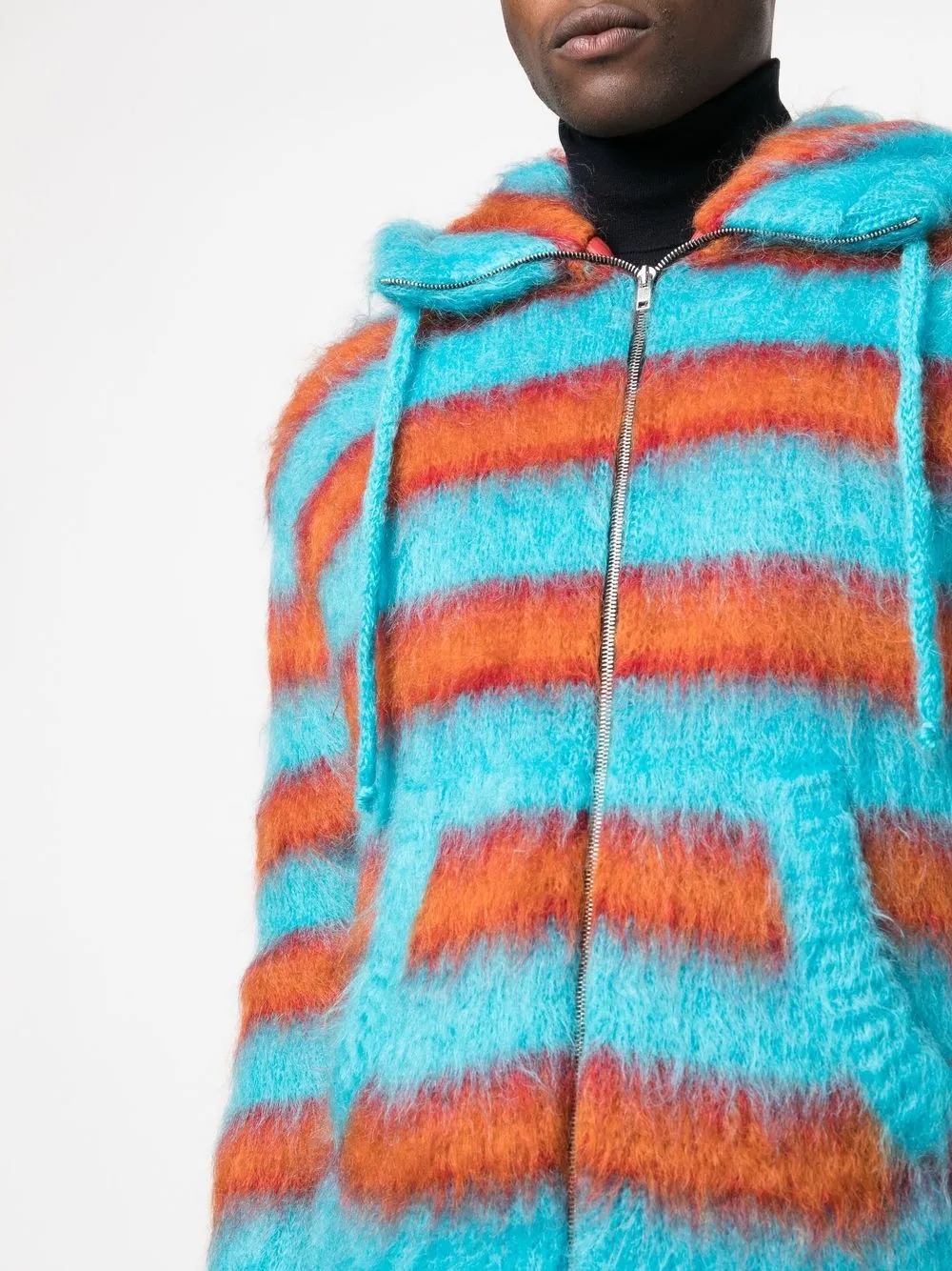 Marni Striped Knitted Hoodie Farfetch