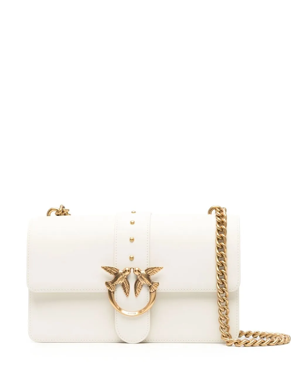 

PINKO bolsa de hombro con placa del logo - Blanco