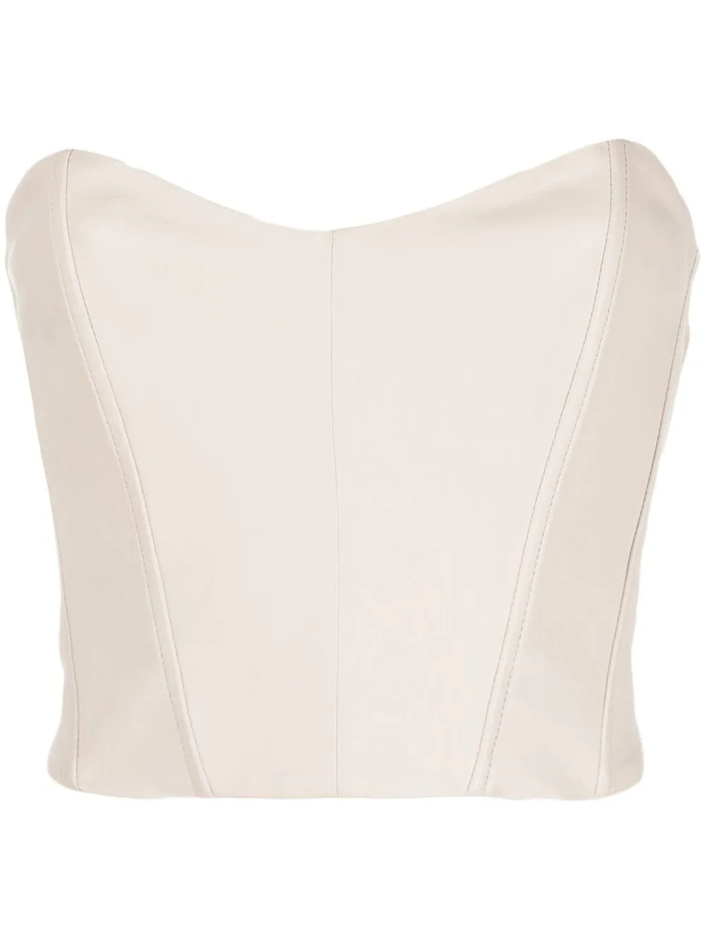 

The Mannei top corto strapless - Neutro