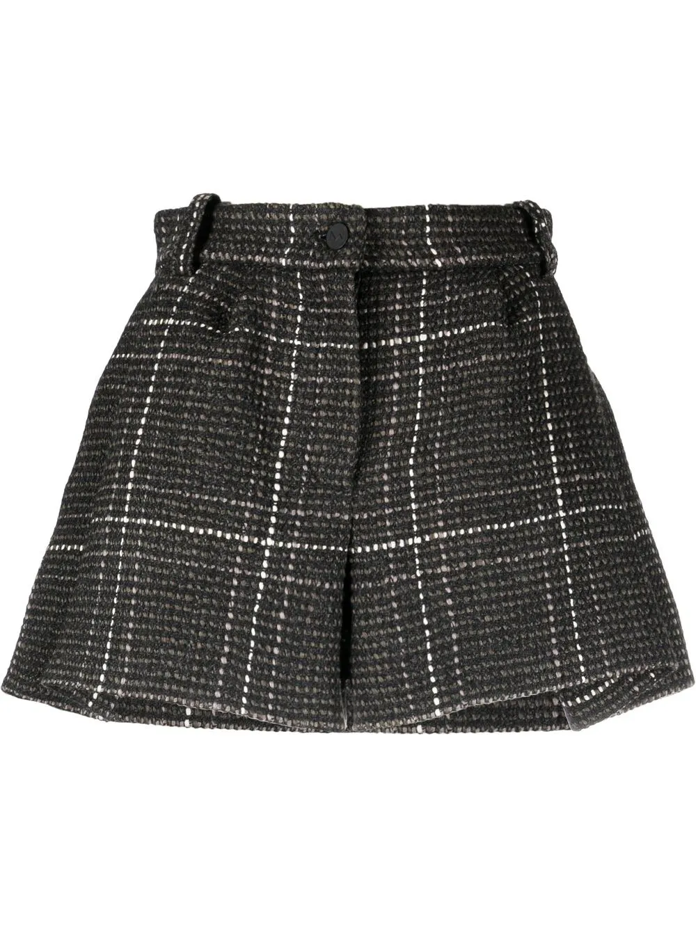 

The Mannei check-pattern shorts - Black