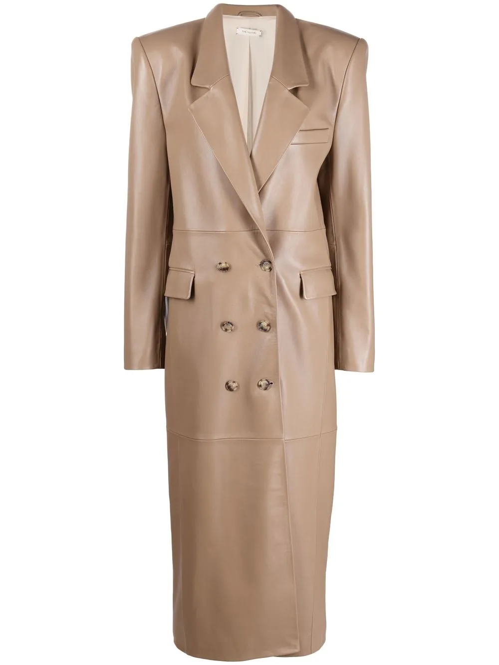 

The Mannei Greenock double-breasted leather coat - Neutrals