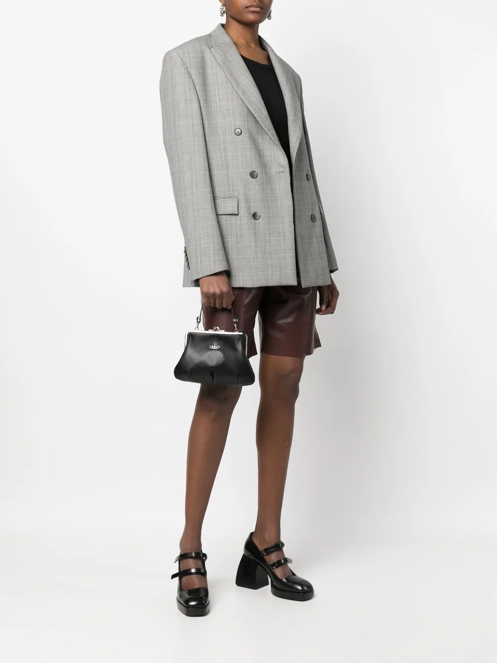 Vivienne Westwood Leren clutch - Zwart