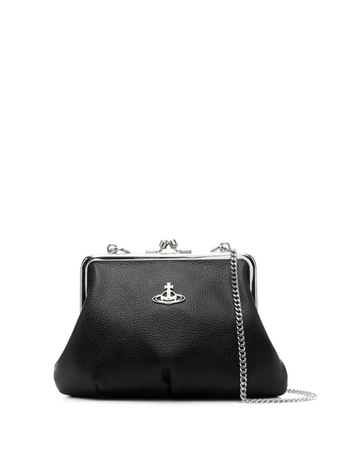 Vivienne Westwood Orb-plaque recycled leather clutch
