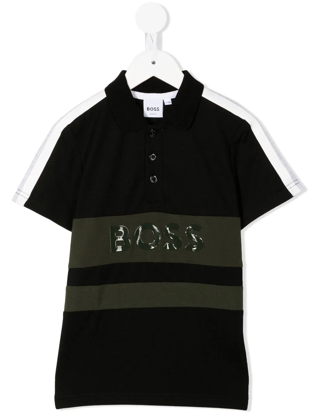 

BOSS Kidswear logo-print polo shirt - Black