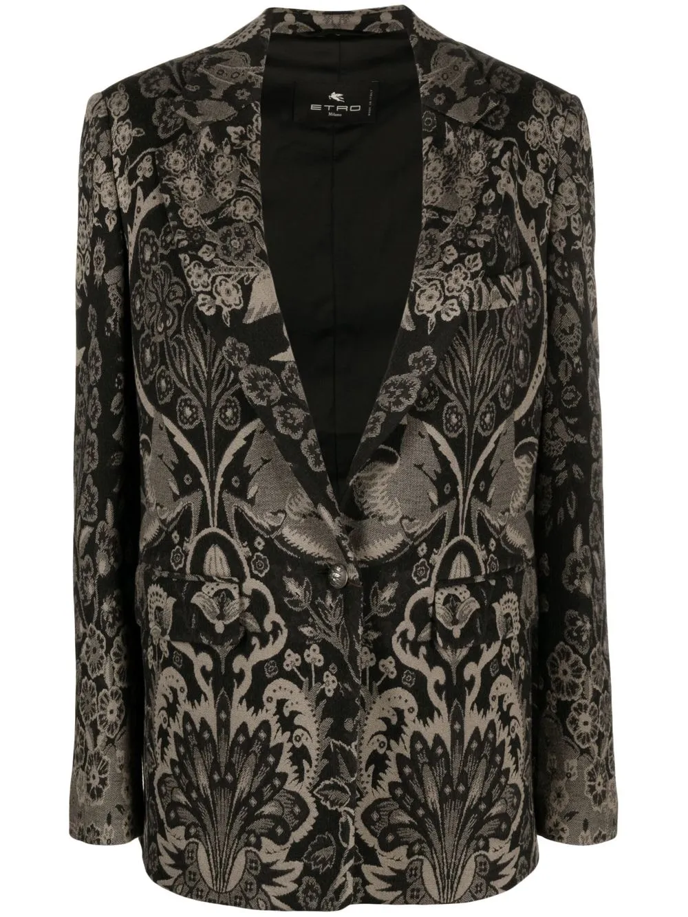 

ETRO blazer jacquard con botones - Negro