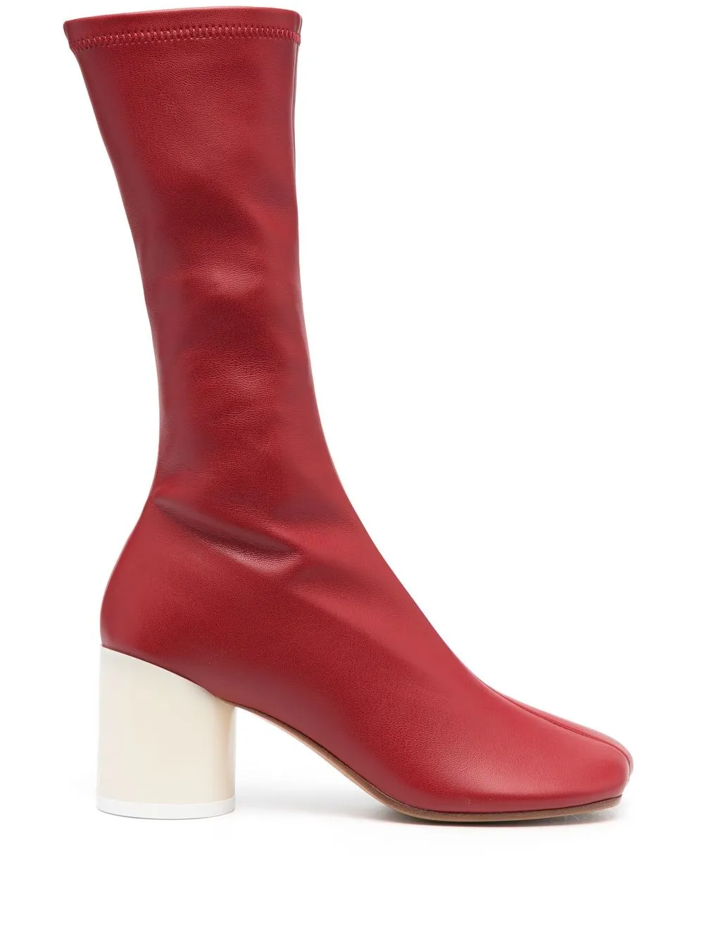 

MM6 Maison Margiela botas de media pierna con tacón de 65mm - Rojo