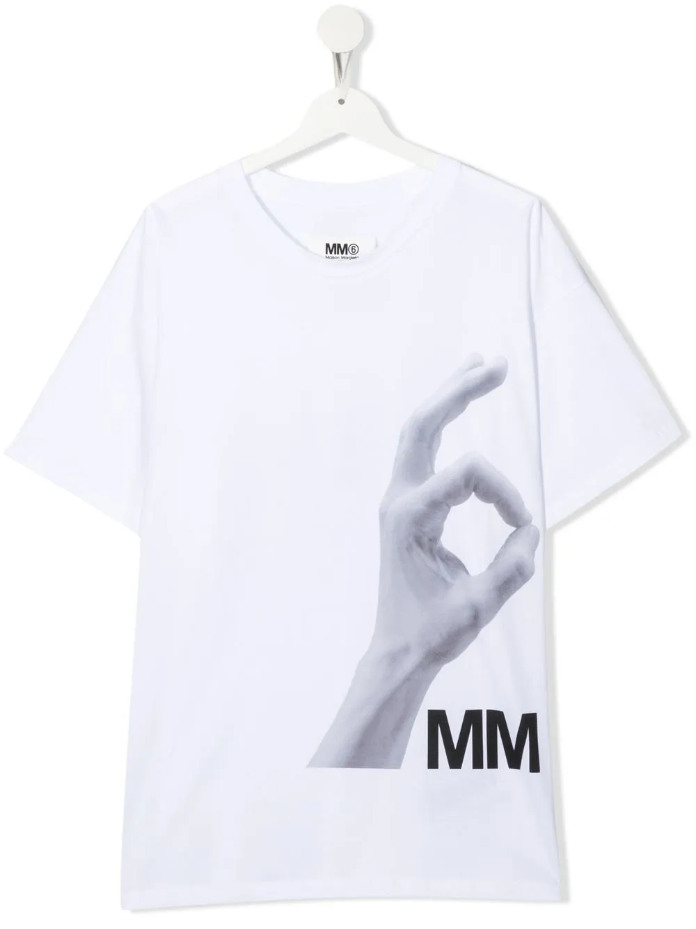 

MM6 Maison Margiela Kids playera con estampado gráfico - Blanco