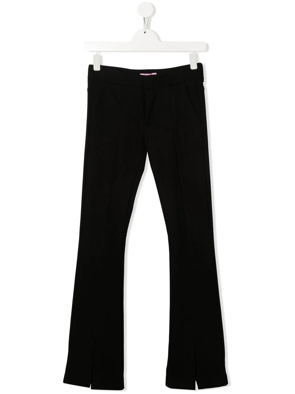 

Miss Blumarine pantalones acampanados con parche del logo - Negro