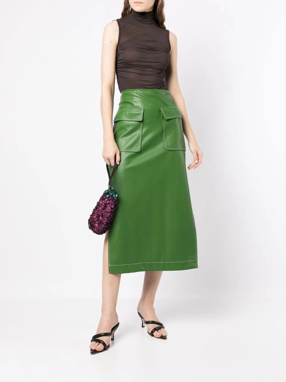 Anya Hindmarch Clutch met pailletten - Paars