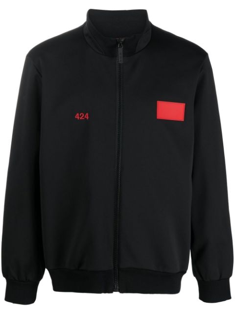 424 logo-embroidered zipped jacket