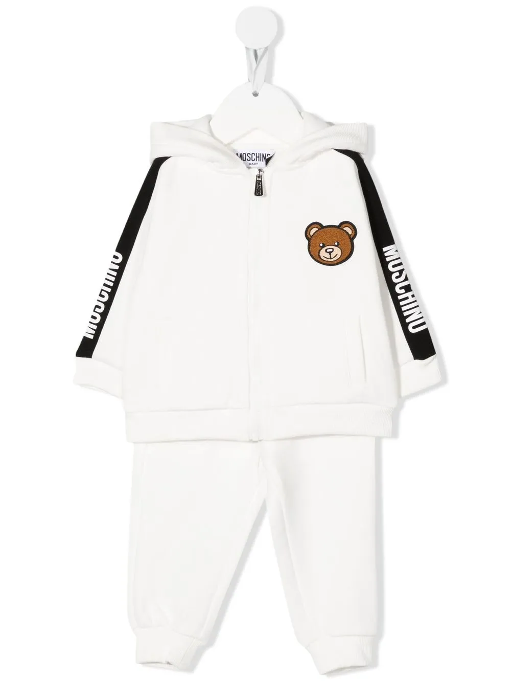 

Moschino Kids traje deportivo con motivo Teddy Bear - Blanco