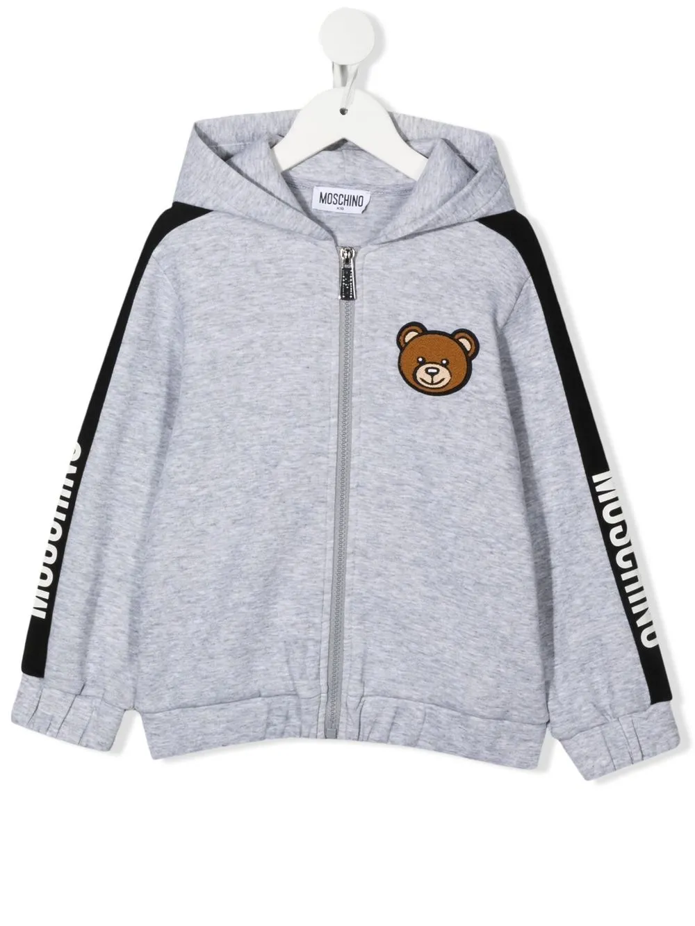 

Moschino Kids Teddy zip-up hoodie - Grey