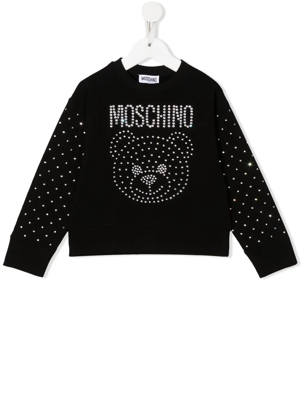 

Moschino Kids rhinestone-embellished sweatshirt - Black