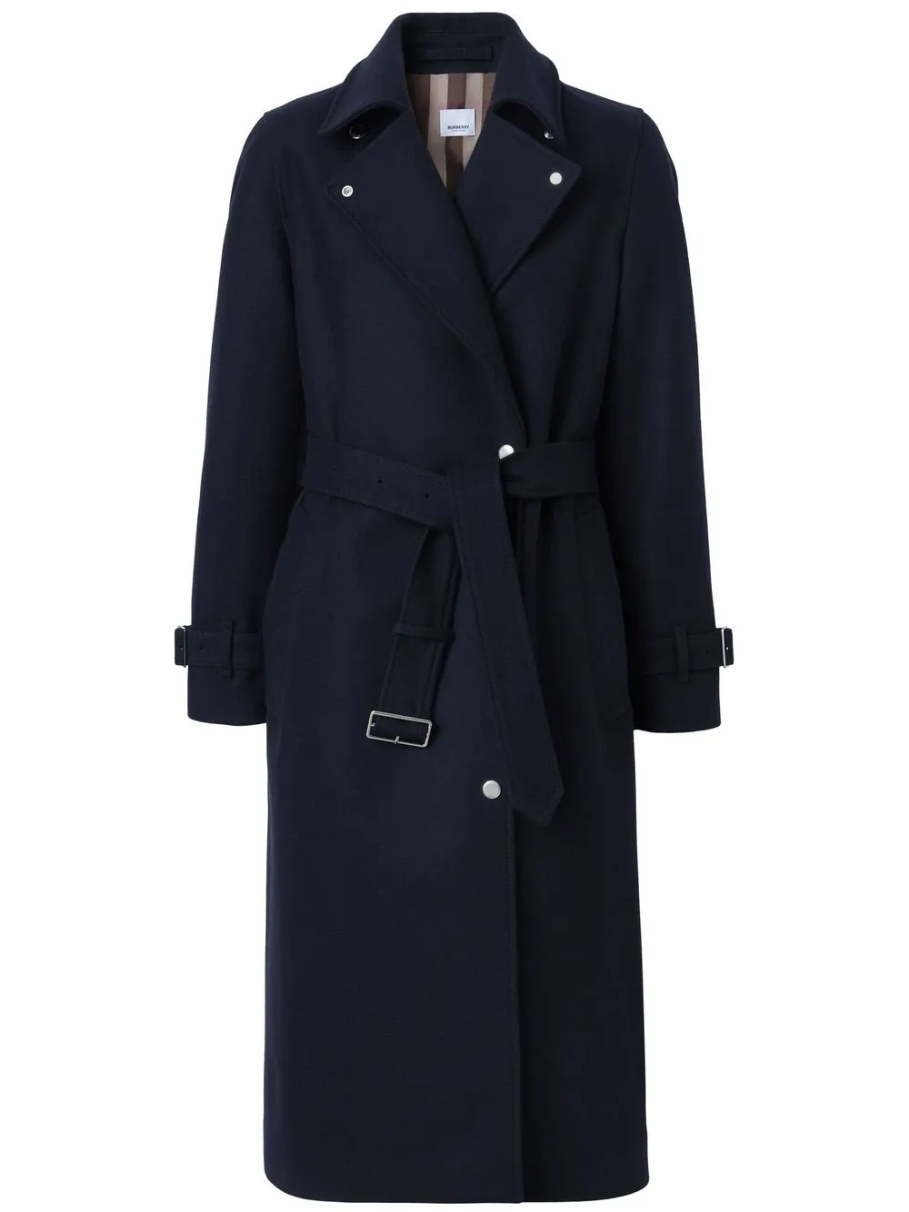 

Burberry belted tailored trench coat - Blue