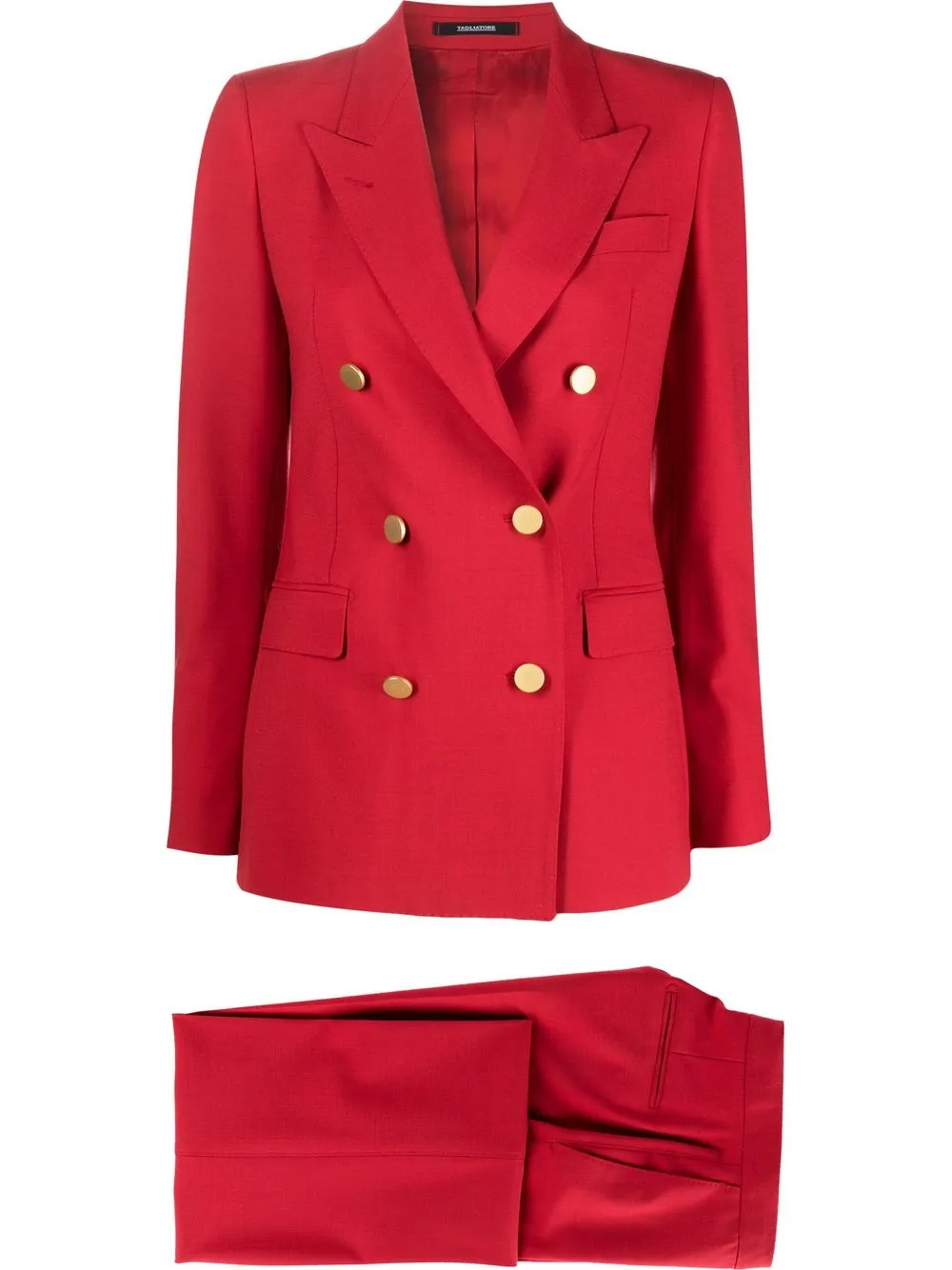 

Tagliatore double breasted suit - Red