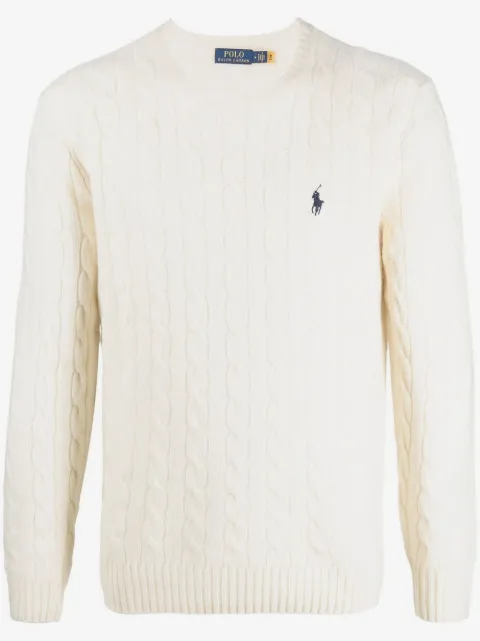 Polo Ralph Lauren cable-knit embroidered-logo sweater