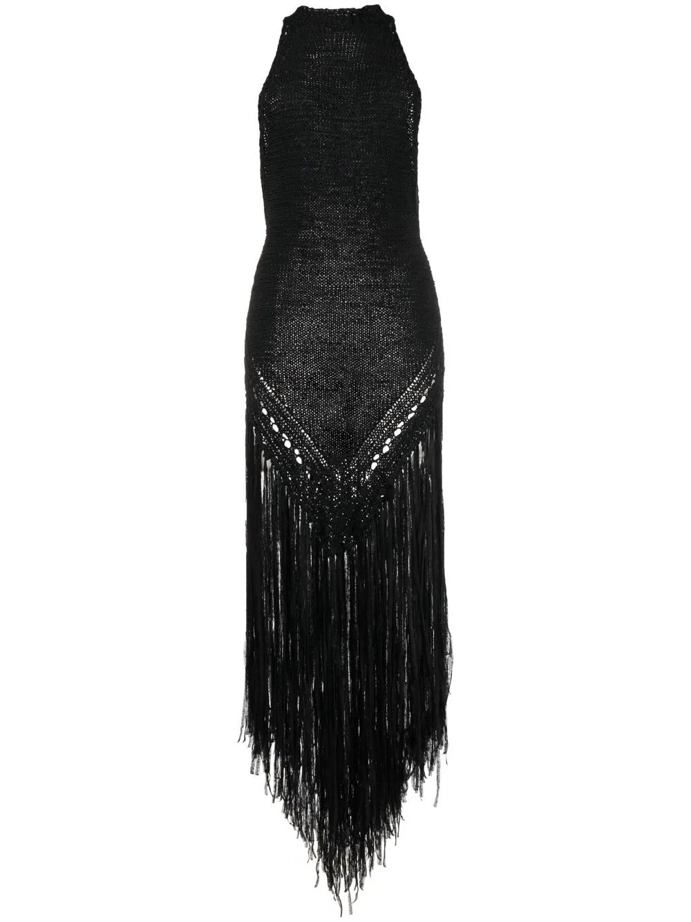 

Alexandre Vauthier macramé-detail sleeveless dress - Black