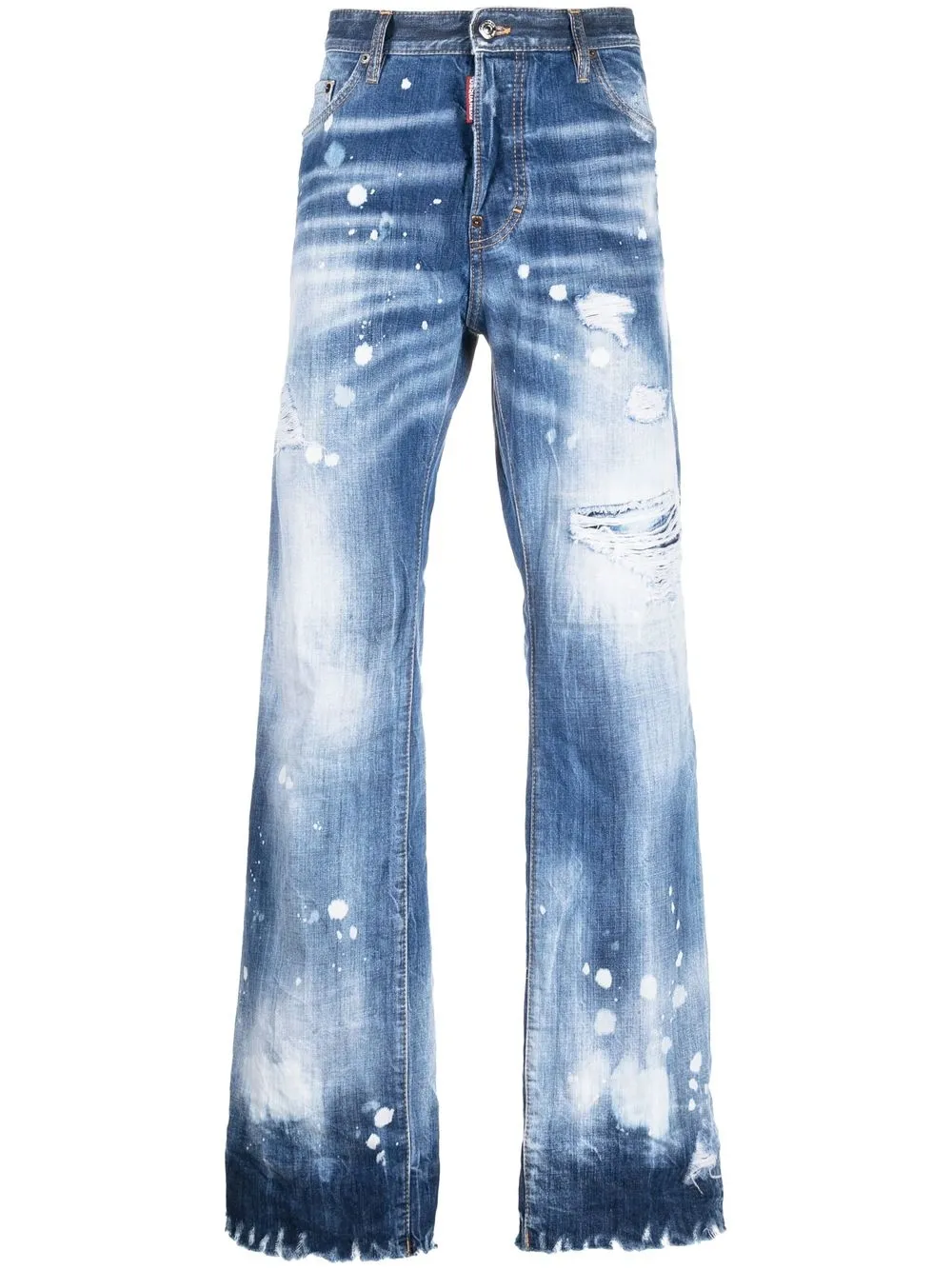 

Dsquared2 jeans rectos con efecto envejecido - Azul