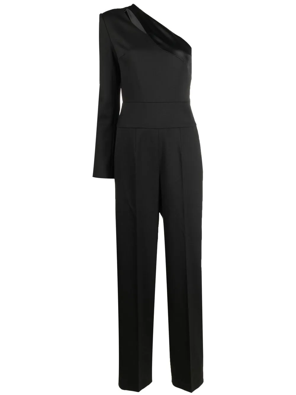 

Genny cut out-detail one-shoulder jumpsuit - Black