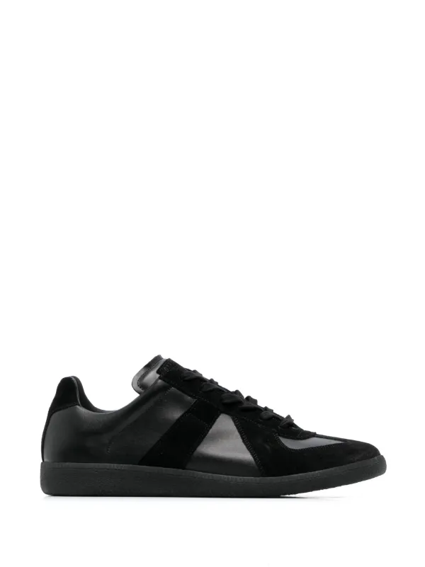 Maison Margiela Replica レザースニーカー | ブラック | FARFETCH JP