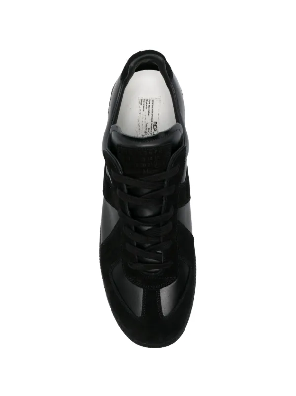 Maison Margiela Replica レザースニーカー | ブラック | FARFETCH JP