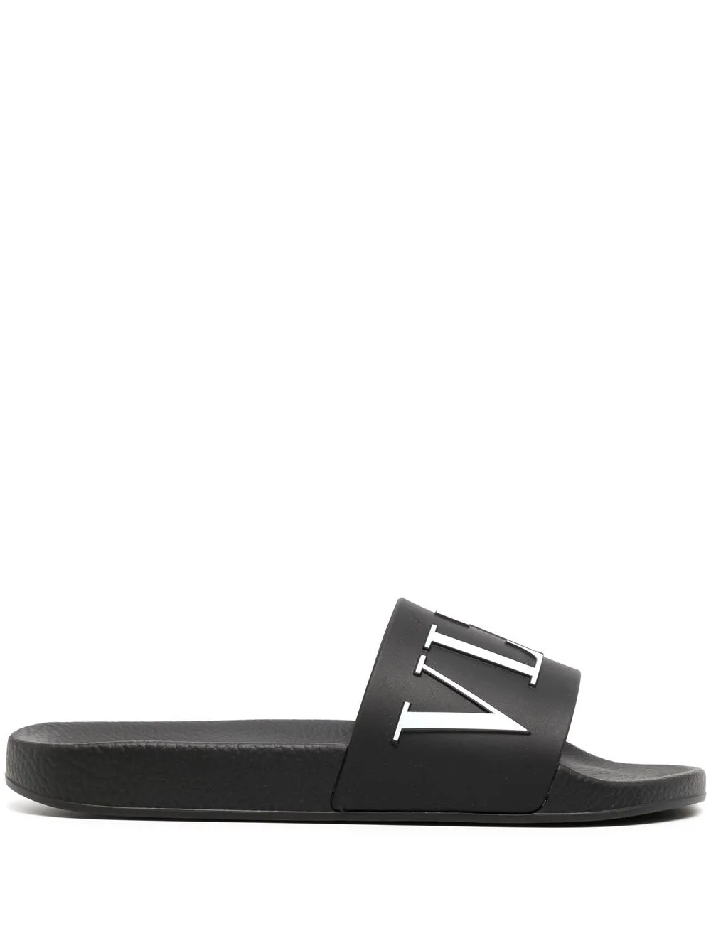 

Valentino Garavani VLTN embossed slide sandals - Black