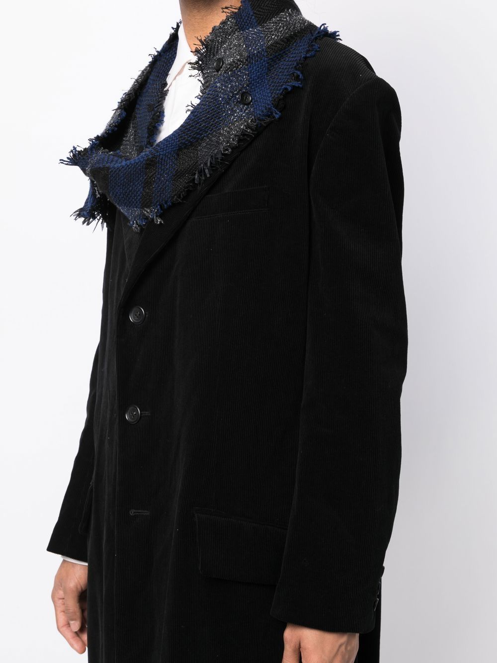 Yohji Yamamoto scarf-detail single-breasted Coat - Farfetch