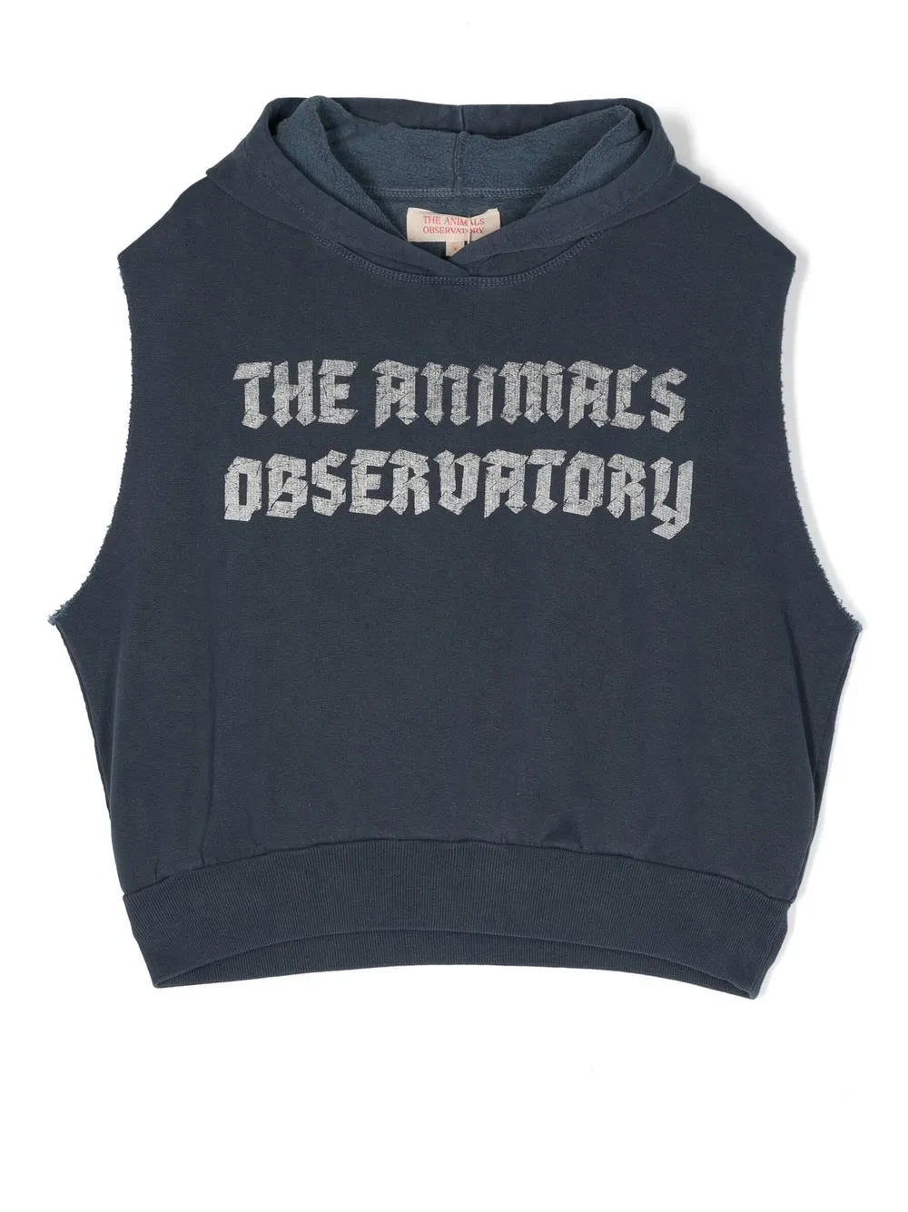 

The Animals Observatory logo-print sleeveless hoodie - Blue