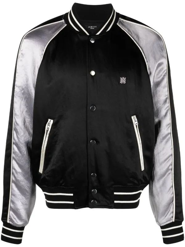 AMIRI logo-embroidered Varsity Jacket - Farfetch